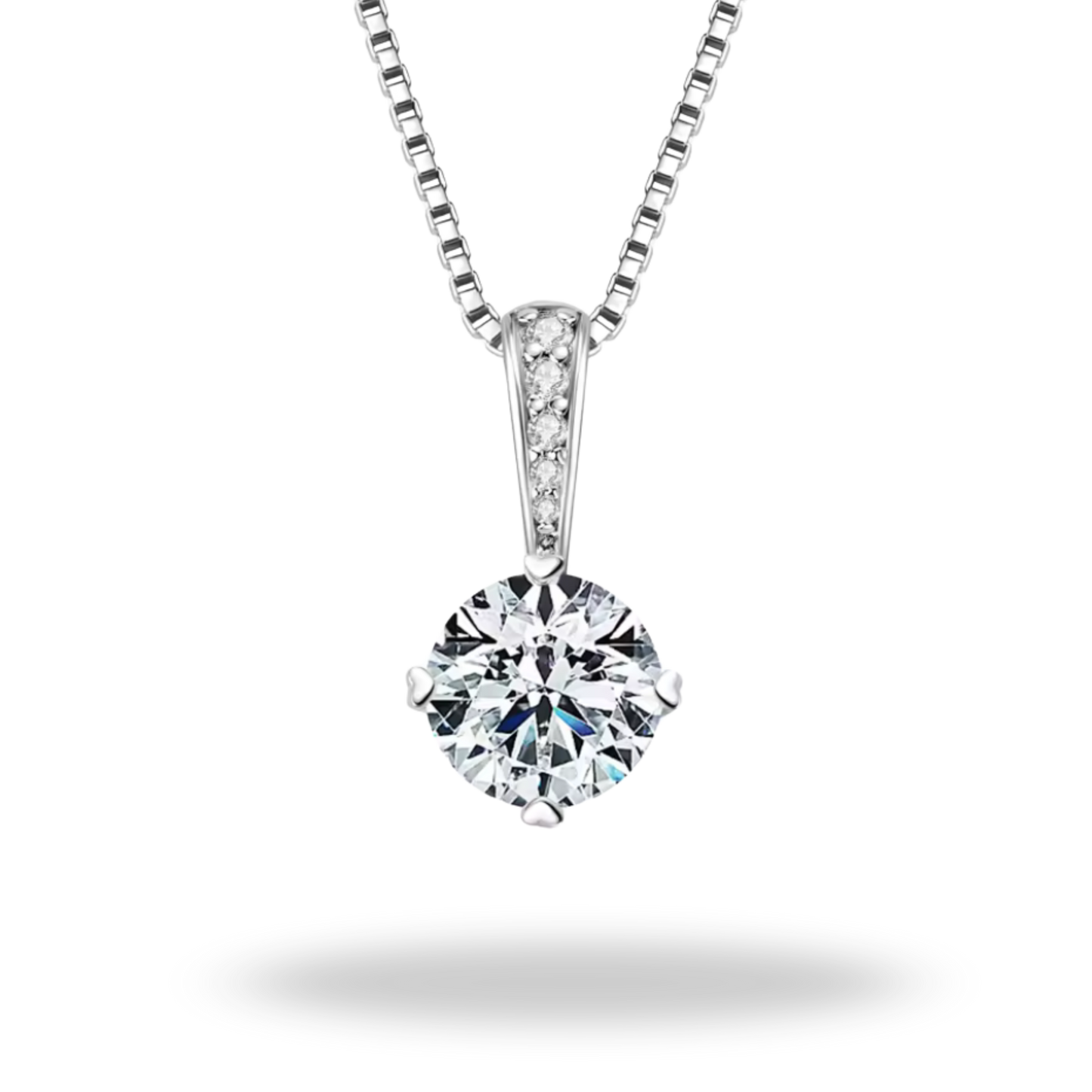 Collar Solitario Moissanita 925 | Brillo Eterno