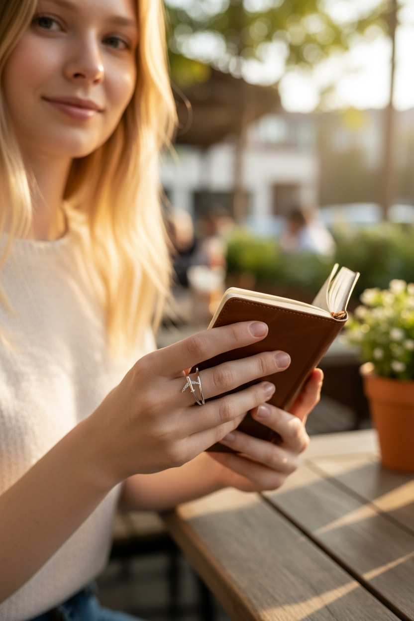 Anillo de avión en plata 925 | circonitas
