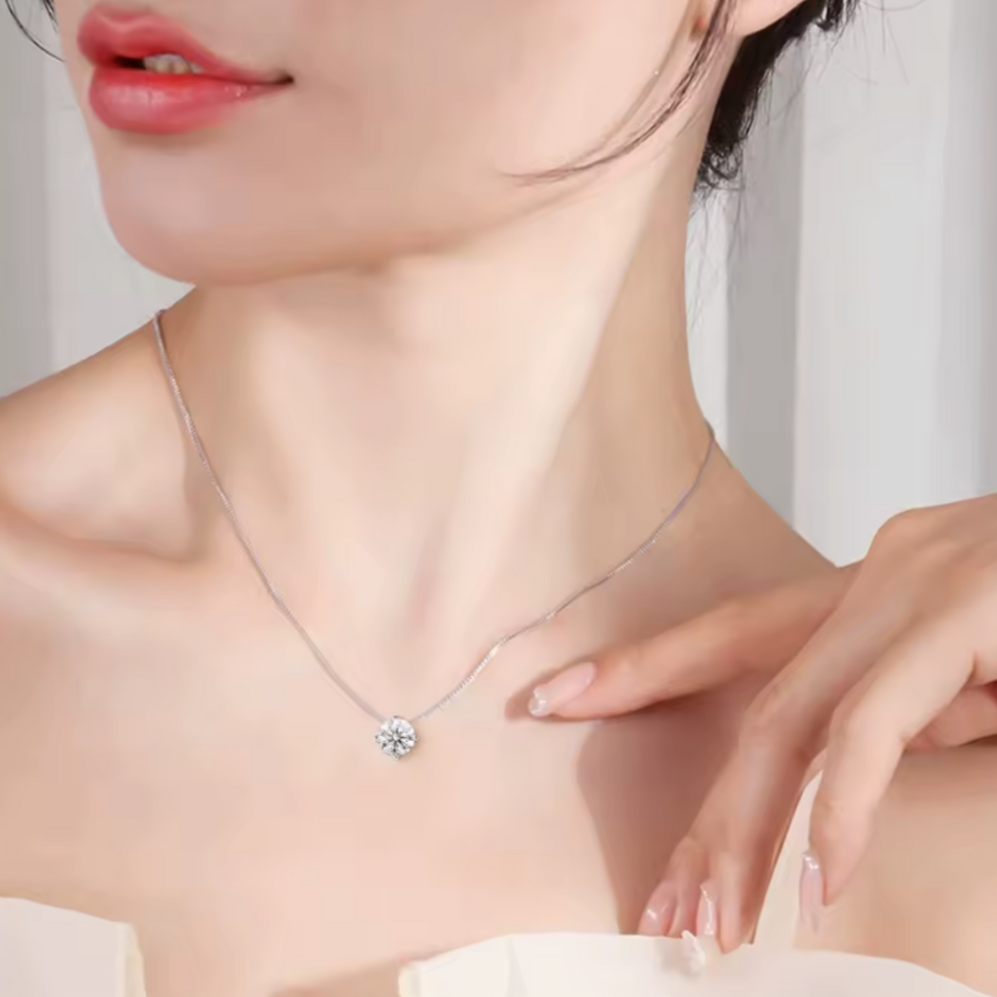 Collar Solitario Zircón | 0,5 ct · 1 ct · 2 ct