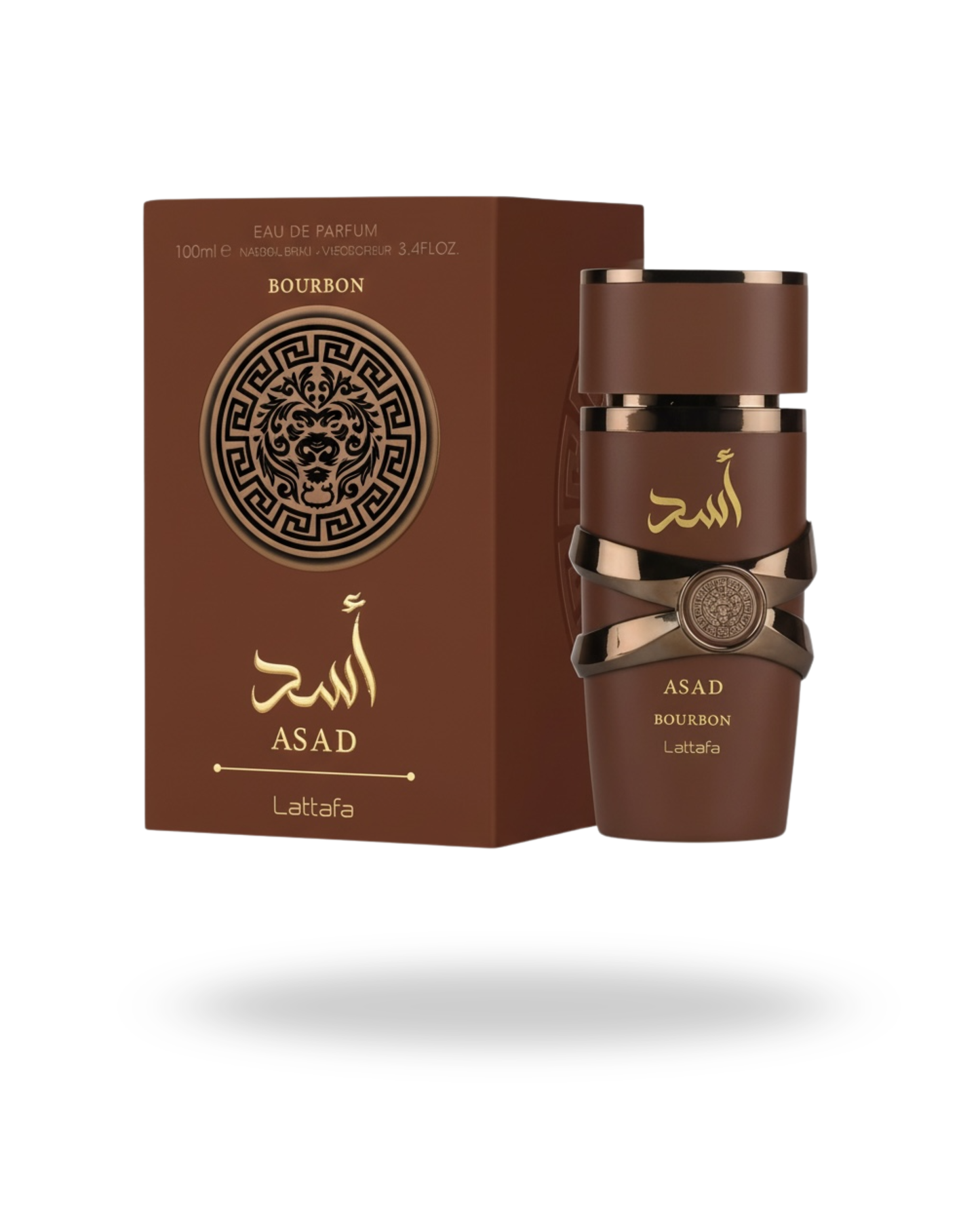 ASAD Bourbon – Lattafa 100 ml | Perfume Masculino Intenso | Ámbar, Vainilla Bourbon y Cacao