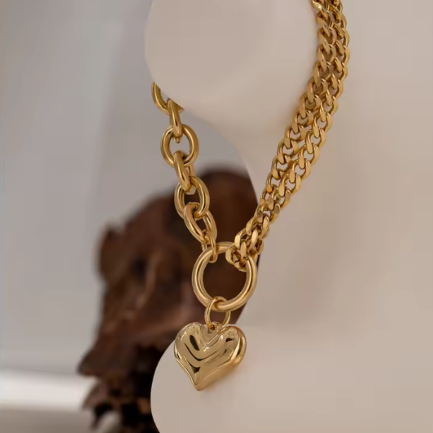 Pulsera Heart Luxe 18K | Elegancia Dorada