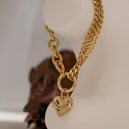 Pulsera Heart Luxe 18K | Elegancia Dorada