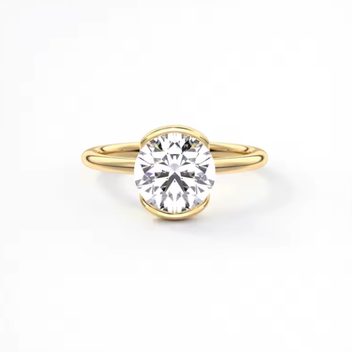 Anillo Solitario Moissanita 1CT | Oro y Plata 925