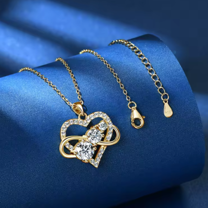 Collar Corazón Infinito con Moissanita | Plata 925