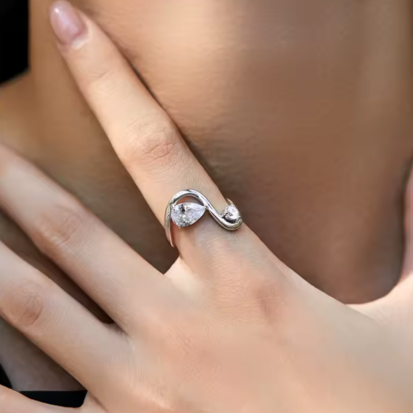 Anillo Colección Irregular con Circonio | Plata 925