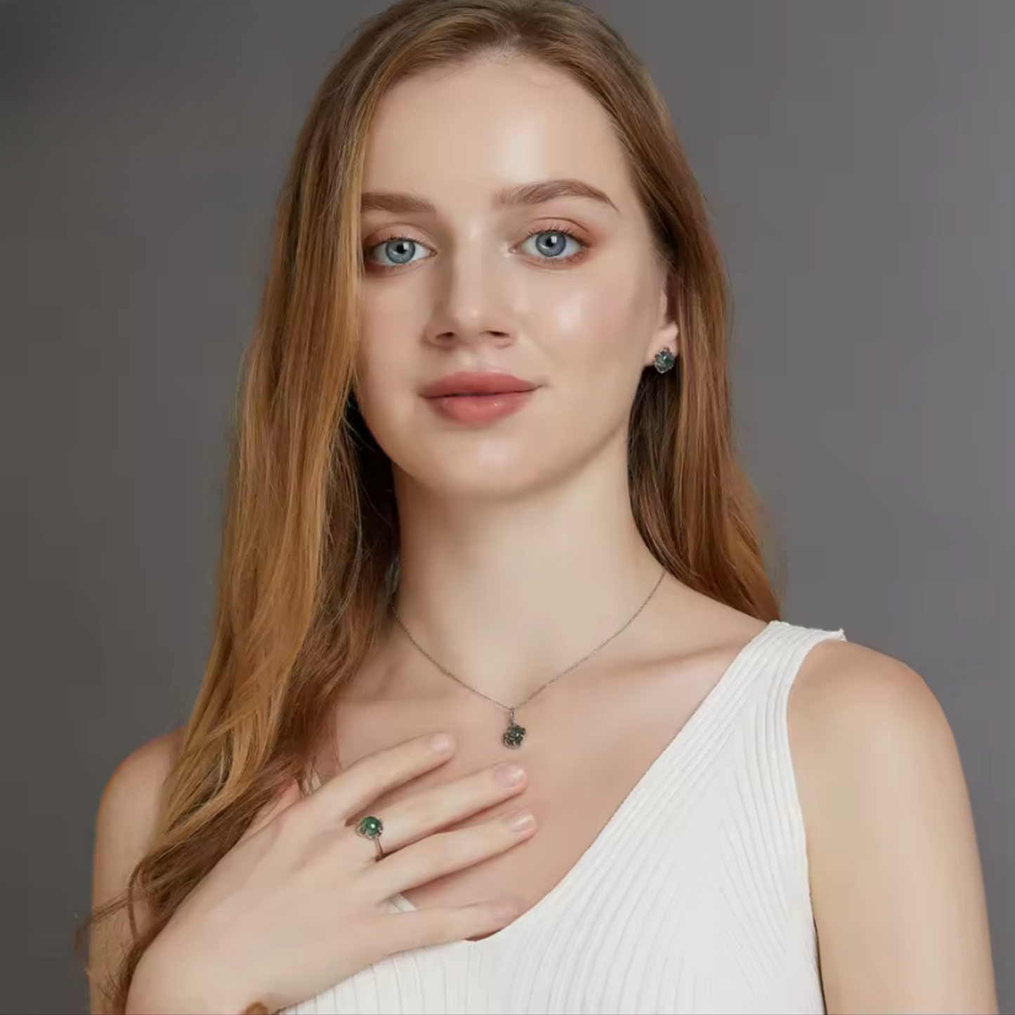 Collar de Ágata Musgo en Plata 925 – Brillo natural y atemporal