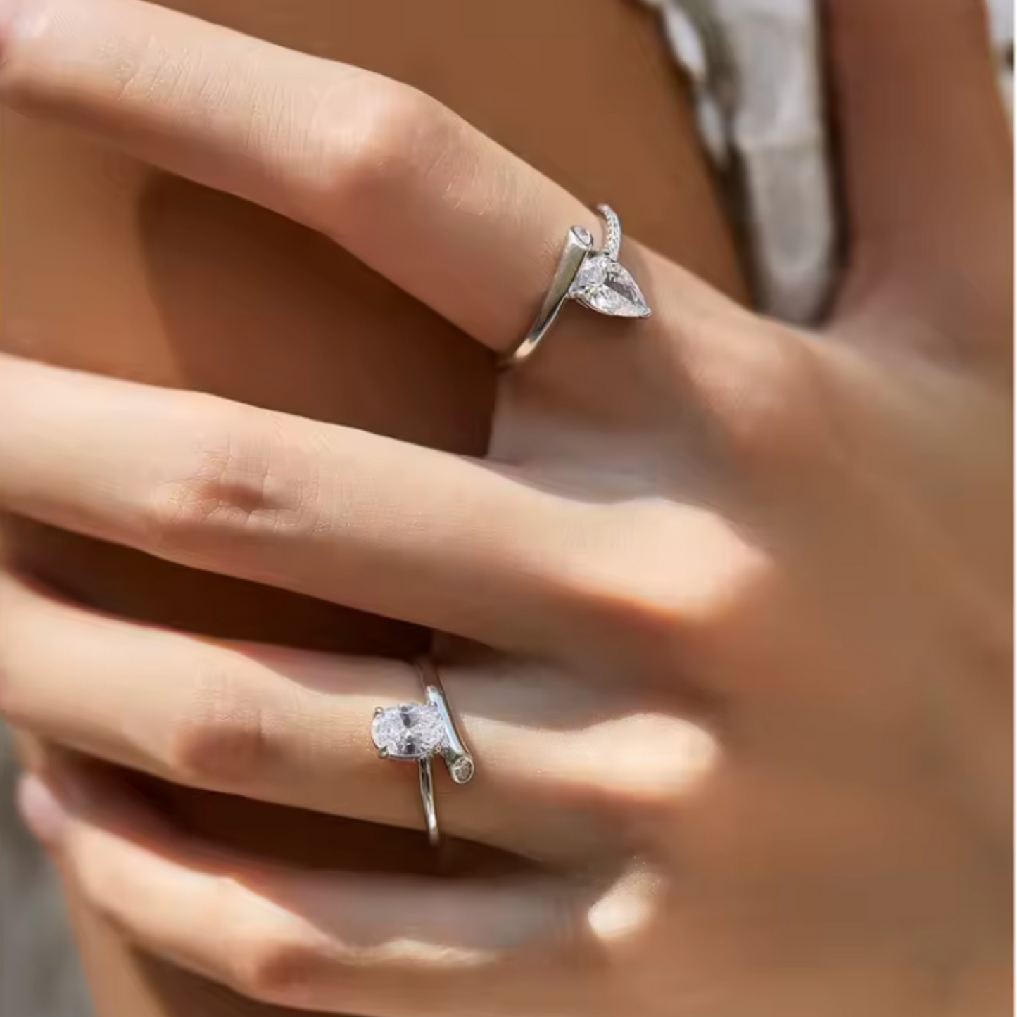 Anillo Colección Irregular con Circonio | Plata 925