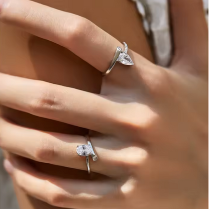 Anillo Colección Irregular con Circonio | Plata 925