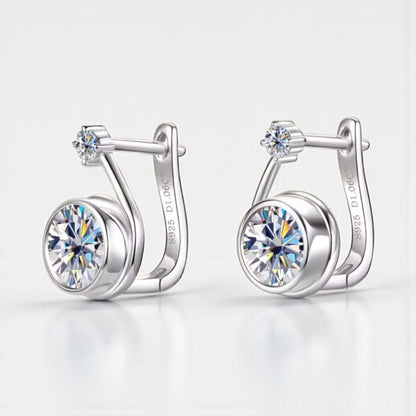 Pendientes Brillo Eterno | Moissanita 1CT en Plata de Ley 925