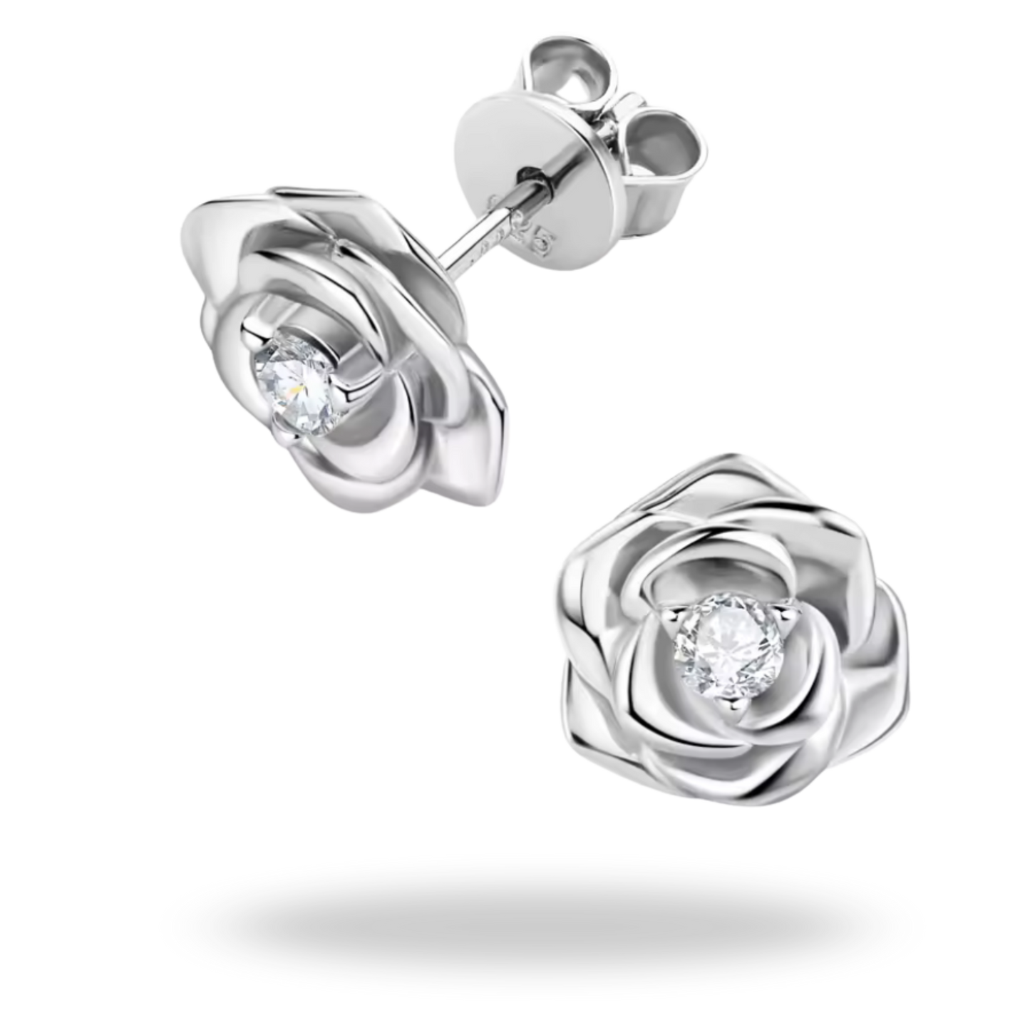 Pendientes Flor de Moissanita | Elegancia en Rosa