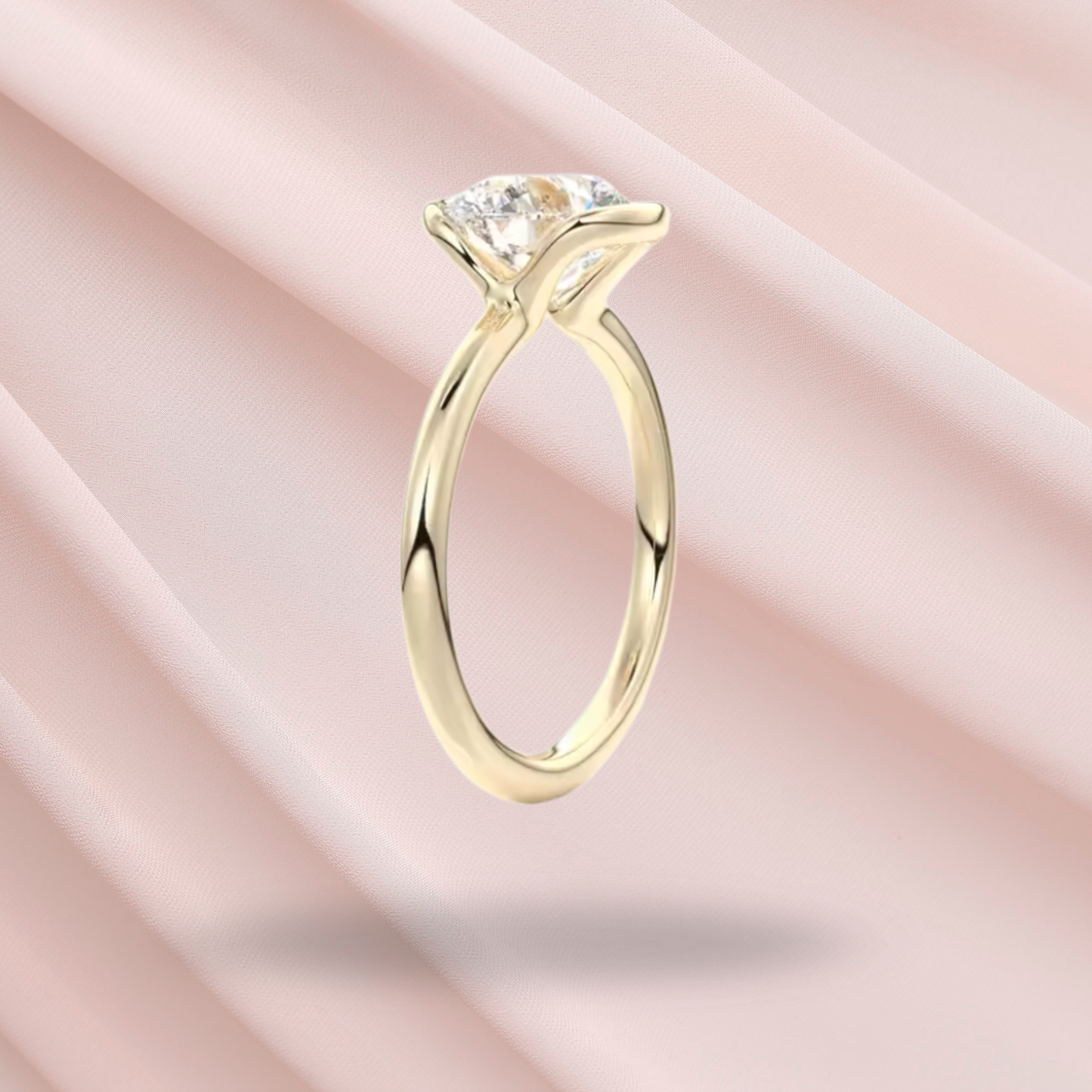 Anillo Solitario Moissanita 1CT | Oro y Plata 925