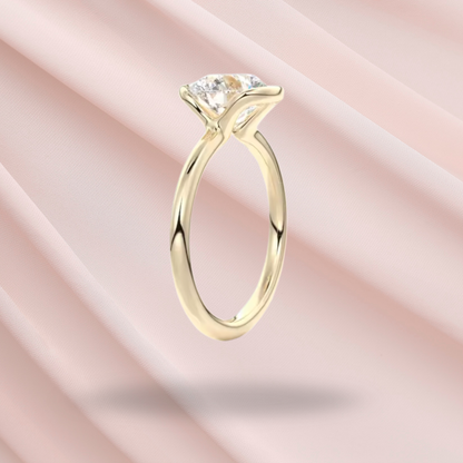 Anillo Solitario Moissanita 1CT | Oro y Plata 925