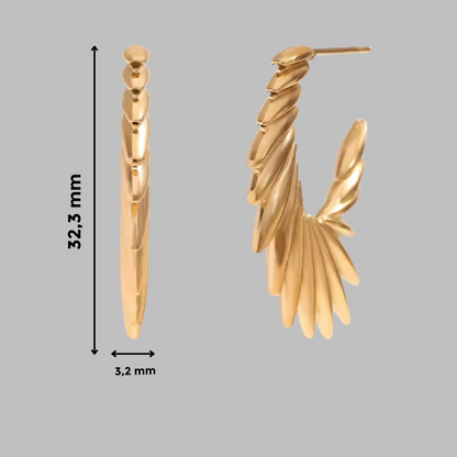 Pendientes Alas de Acero Inoxidable