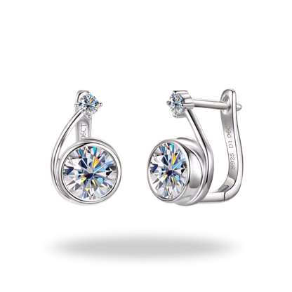 Pendientes Brillo Eterno | Moissanita 1CT en Plata de Ley 925