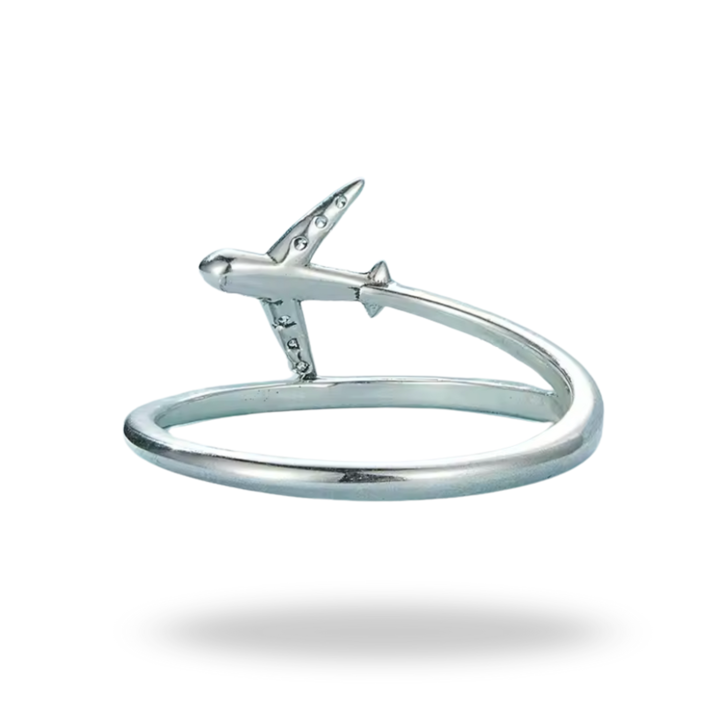 Anillo de avión en plata 925 | circonitas