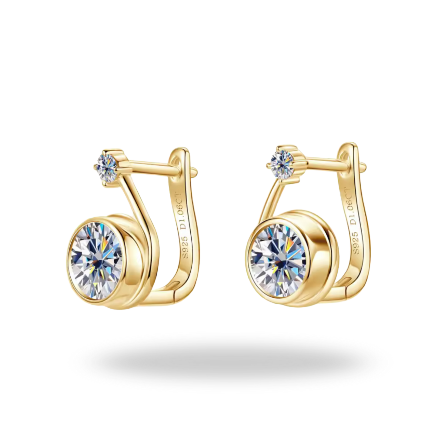 Pendientes Brillo Eterno | Moissanita 1CT en Plata de Ley 925