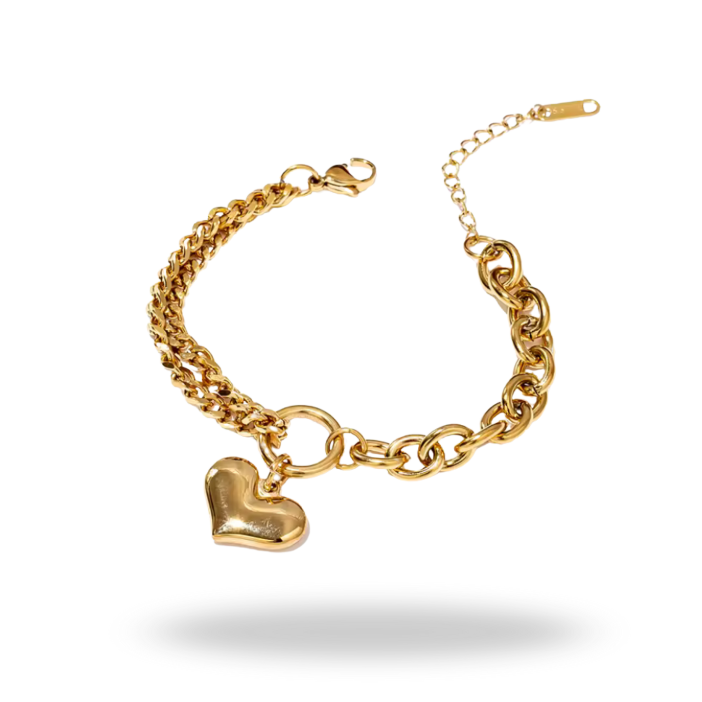Pulsera Heart Luxe 18K | Elegancia Dorada