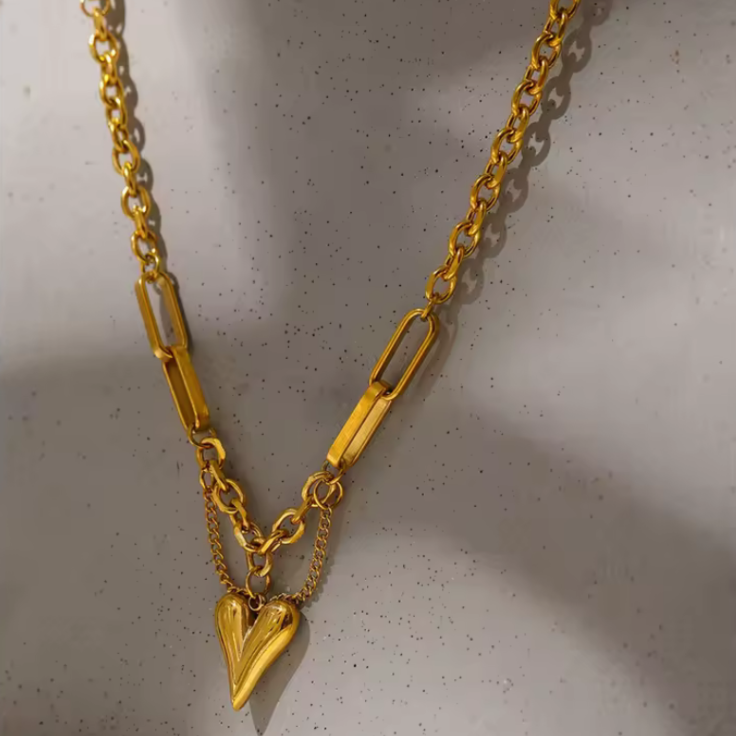 Collar Heart Luxe 18 K | Amor y Elegancia