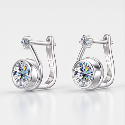 Pendientes Brillo Eterno | Moissanita 1CT en Plata de Ley 925