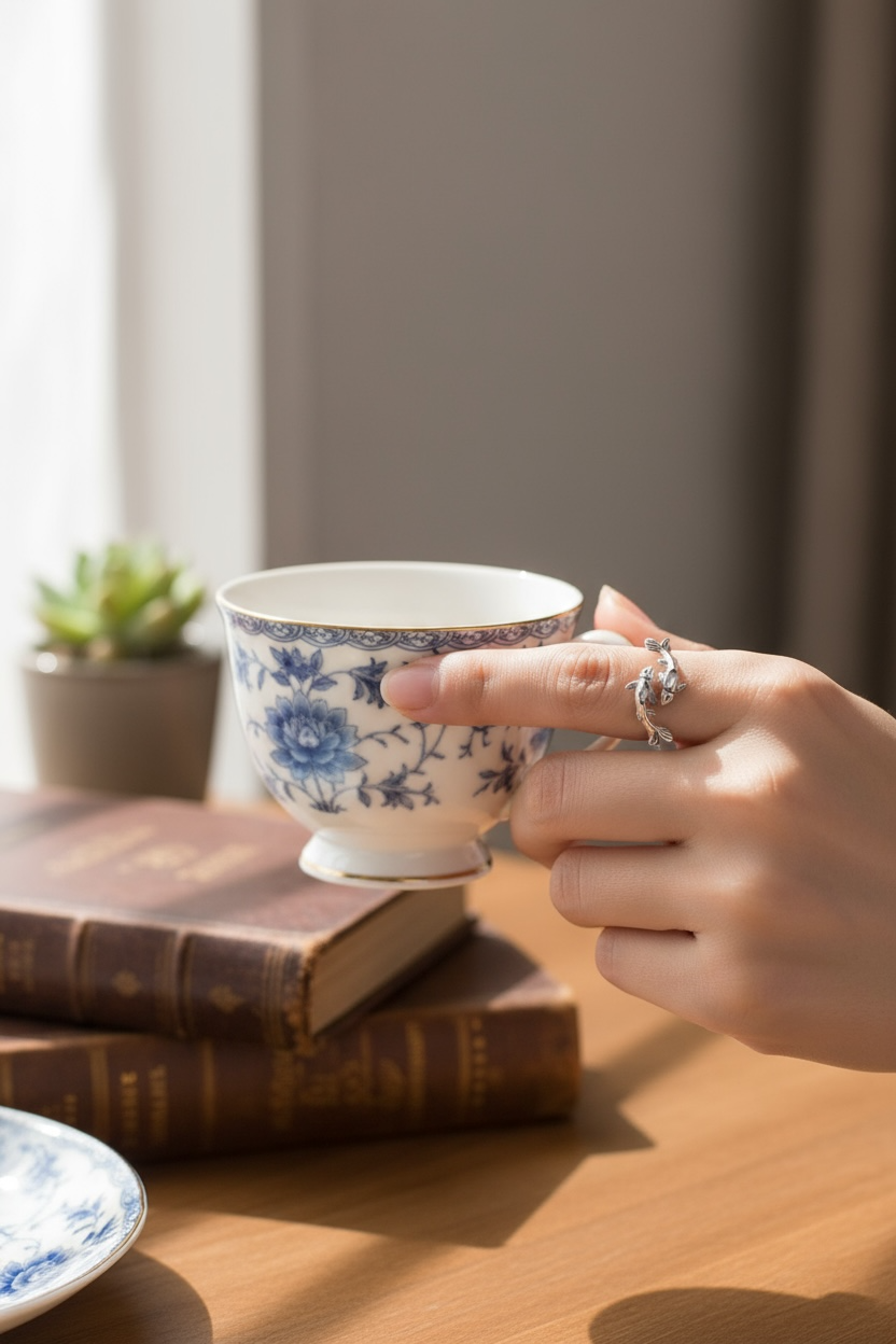 Anillo piscis de Plata 925 | Fuerza y Prosperidad