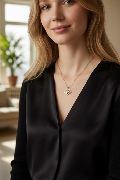 Collar Corazón Infinito con Moissanita | Plata 925