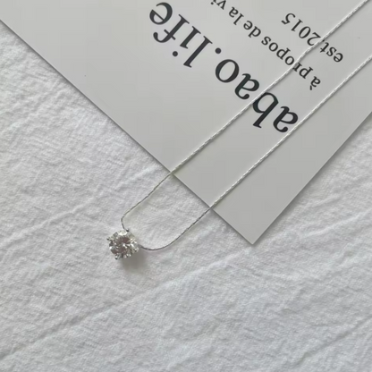 Collar Solitario Zircón | 0,5 ct · 1 ct · 2 ct