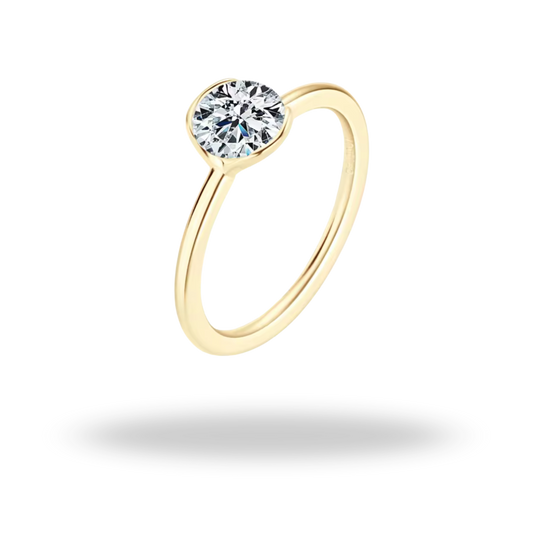 Anillo Solitario Moissanita 1CT | Oro y Plata 925