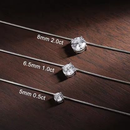 Collar Solitario Zircón | 0,5 ct · 1 ct · 2 ct