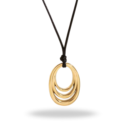 Collar Minimalista Irregular en Acero Inoxidable Dorado – Ajustable e Hipoalergénico