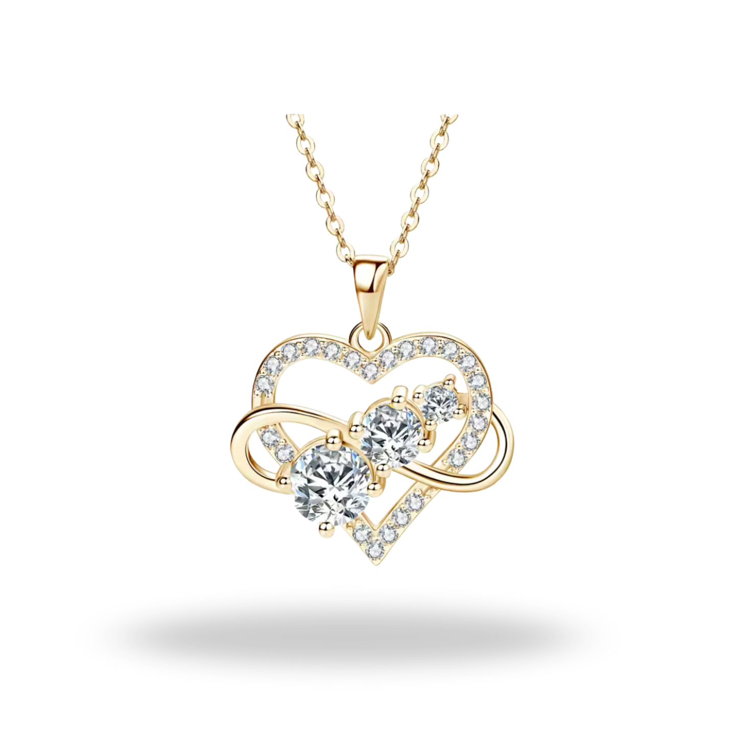 Collar Corazón Infinito con Moissanita | Plata 925