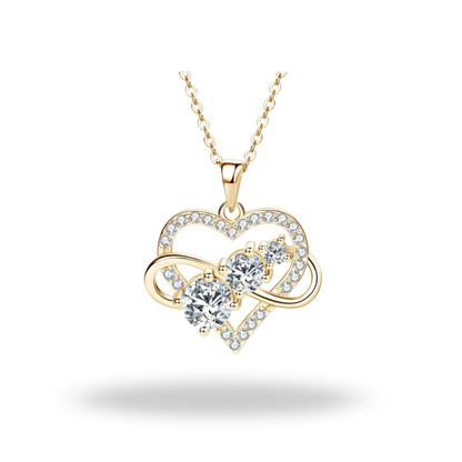 Collar Corazón Infinito con Moissanita | Plata 925