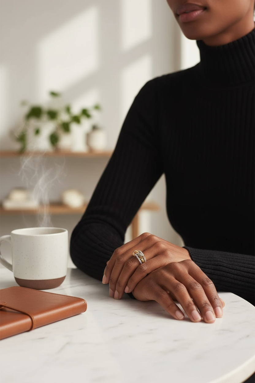 Anillos Apilables “Luz Dorada” · Acero Inoxidable & Oro 18K | Brillo y Elegancia Diaria