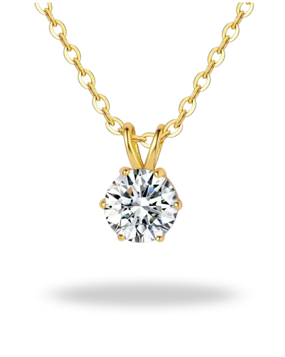 Collar “Eterno Brillo” de Moissanita — Plata 925 y Oro 18K | Certificado GRA