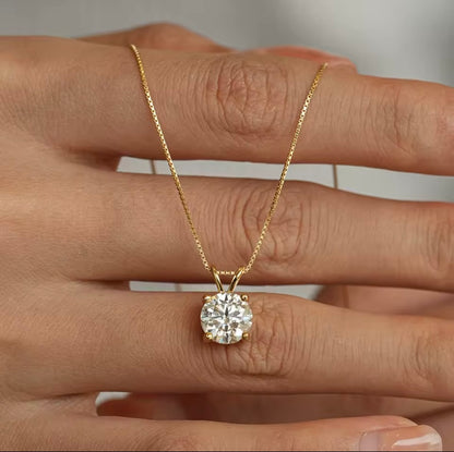 Collar “Eterno Brillo” de Moissanita — Plata 925 y Oro 18K | Certificado GRA