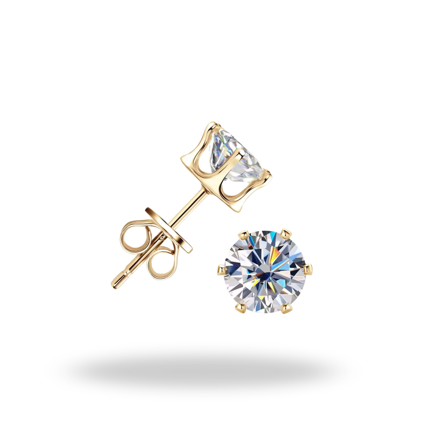 Pendientes Moissanita 18K | Brillo Eterno Unisex