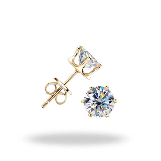 Pendientes Moissanita 18K | Brillo Eterno Unisex