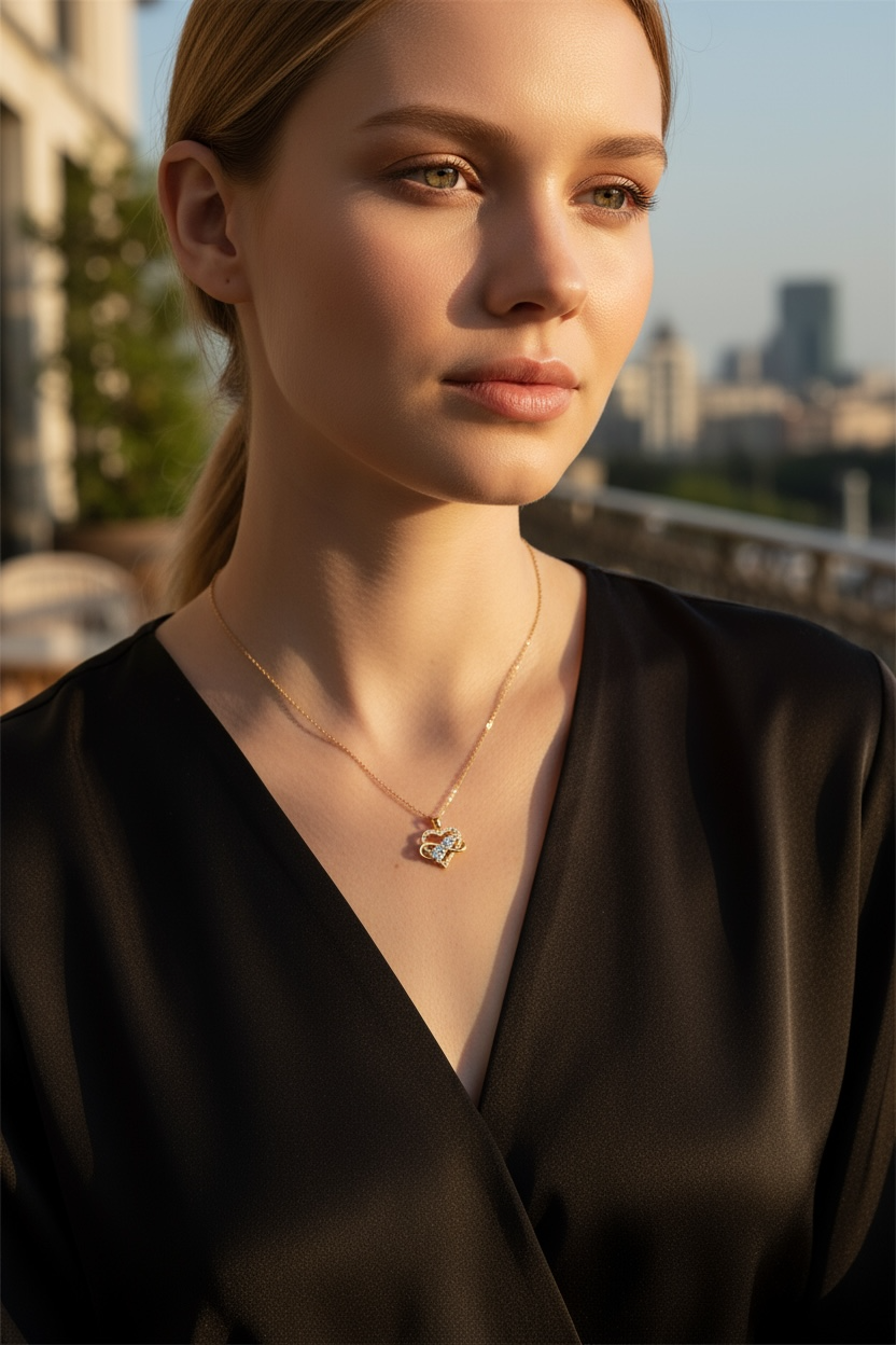 Collar Corazón Infinito con Moissanita | Plata 925