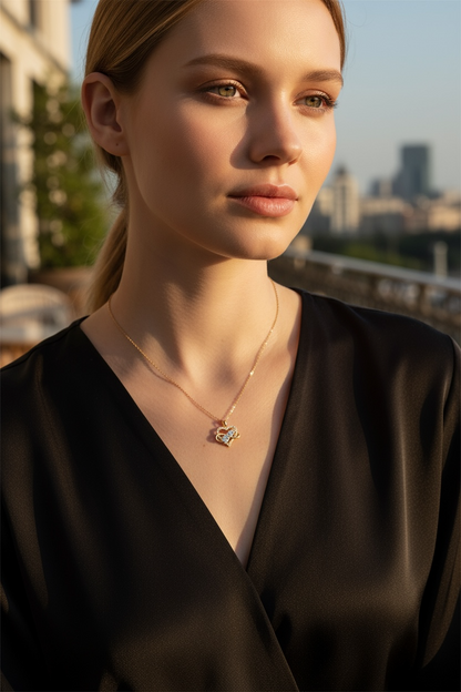 Collar Corazón Infinito con Moissanita | Plata 925