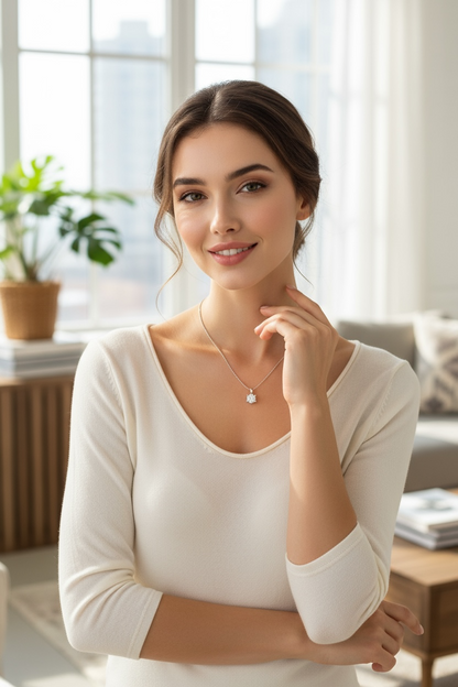 Collar “Eterno Brillo” de Moissanita — Plata 925 y Oro 18K | Certificado GRA