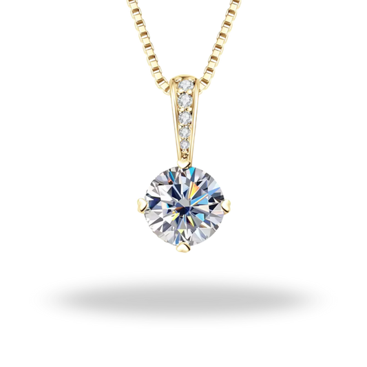 Collar Solitario Moissanita 925 | Brillo Eterno