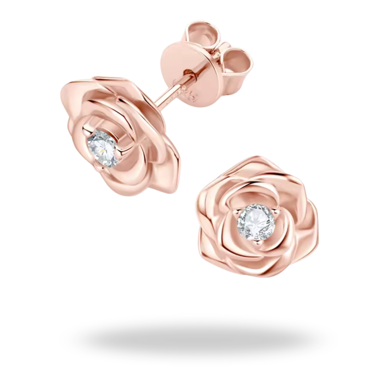 Pendientes Flor de Moissanita | Elegancia en Rosa