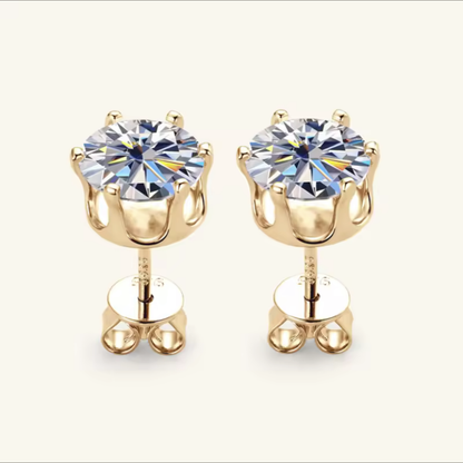 Pendientes Moissanita 18K | Brillo Eterno Unisex