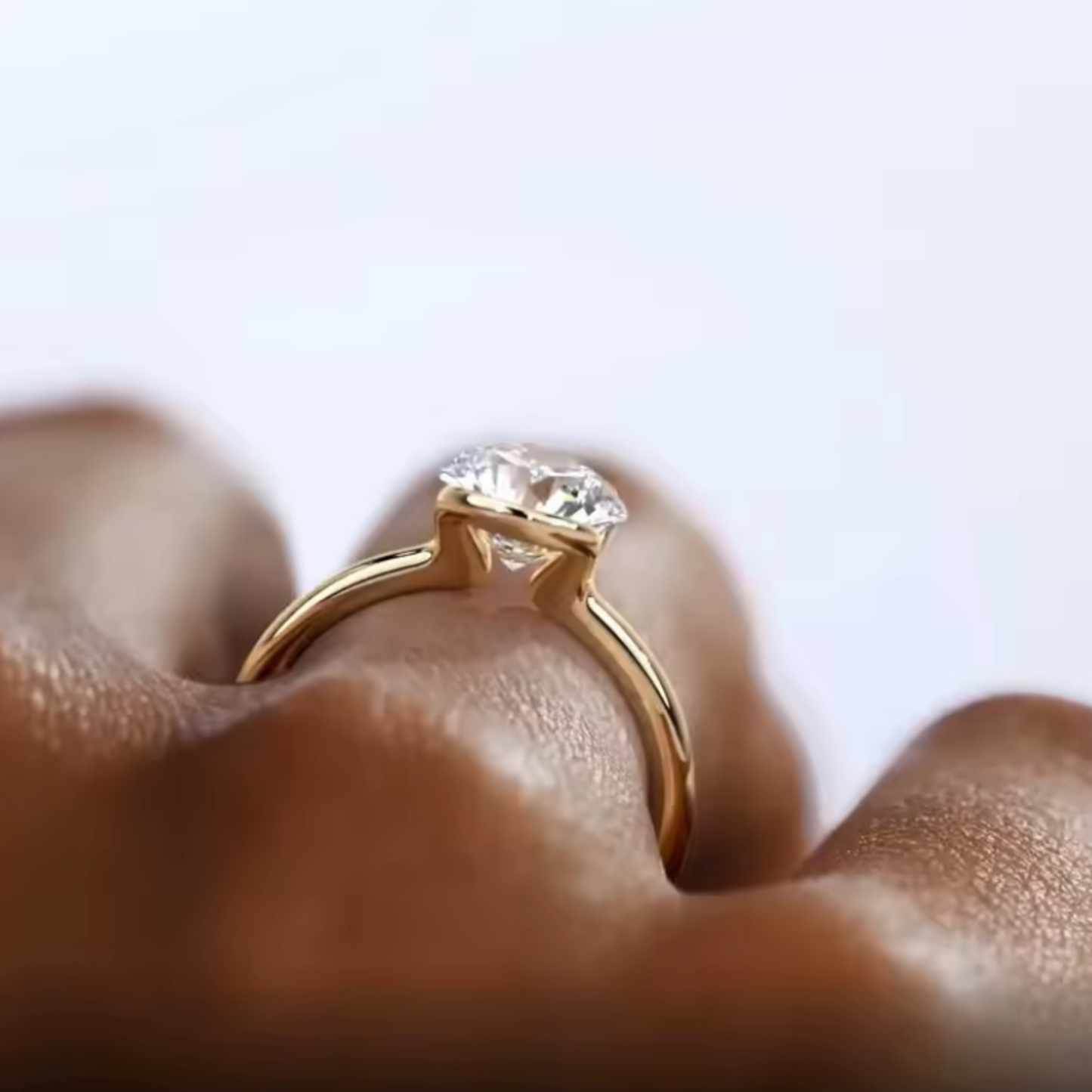 Anillo Solitario Moissanita 1CT | Oro y Plata 925