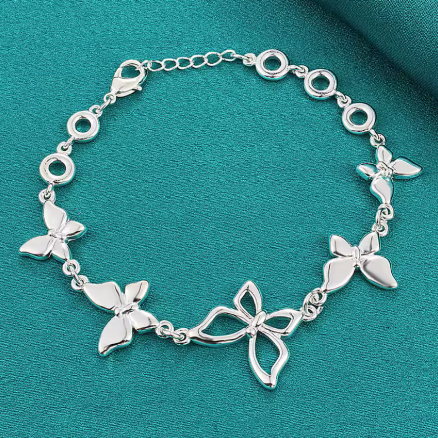 Pulsera Mariposas de Plata 925 | Símbolo de Transformación