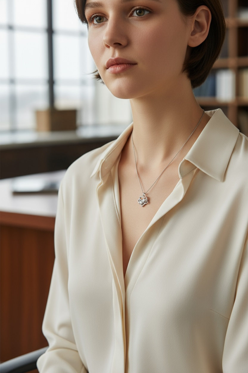 Collar Corazón Infinito con Moissanita | Plata 925