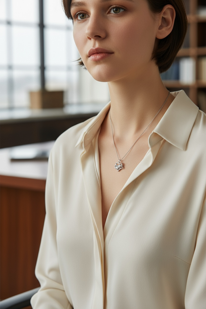 Collar Corazón Infinito con Moissanita | Plata 925