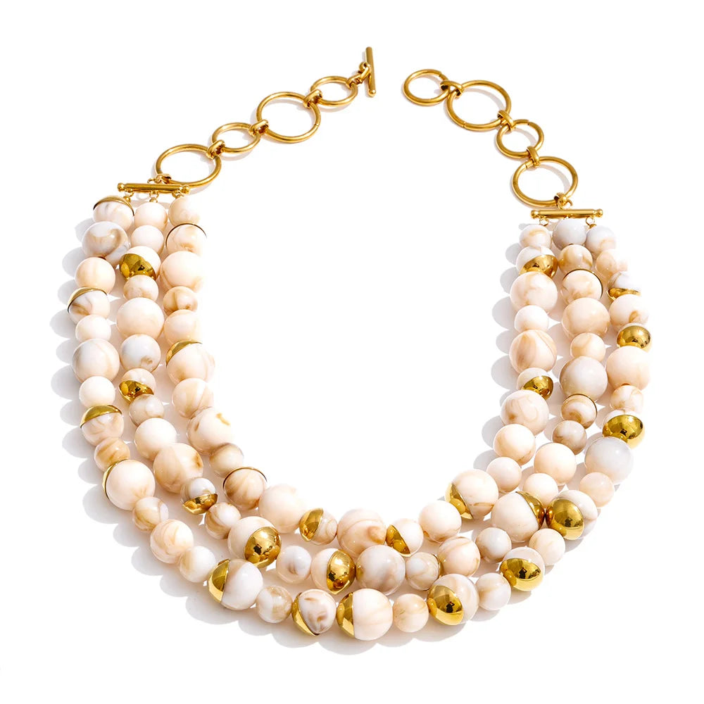 Set Pearl Cascade: Elegancia Escultural en Capas