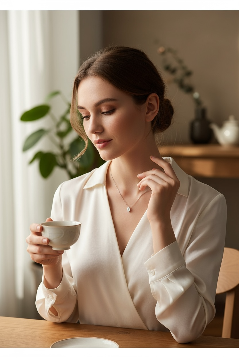 Collar de Moissanita Marquesa en Plata 925 – Elegancia que ilumina tu esencia