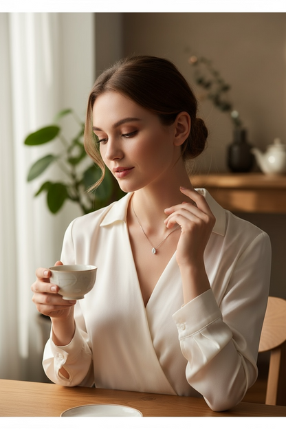 Collar de Moissanita Marquesa en Plata 925 – Elegancia que ilumina tu esencia
