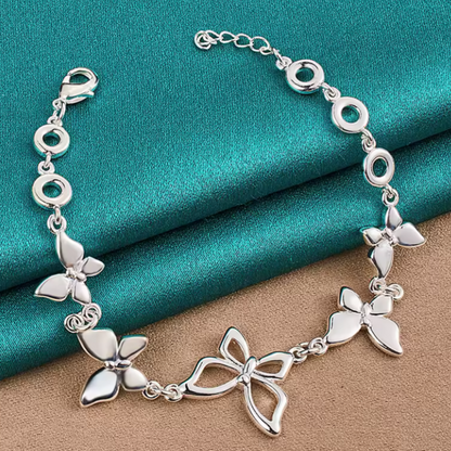 Pulsera Mariposas de Plata 925 | Símbolo de Transformación